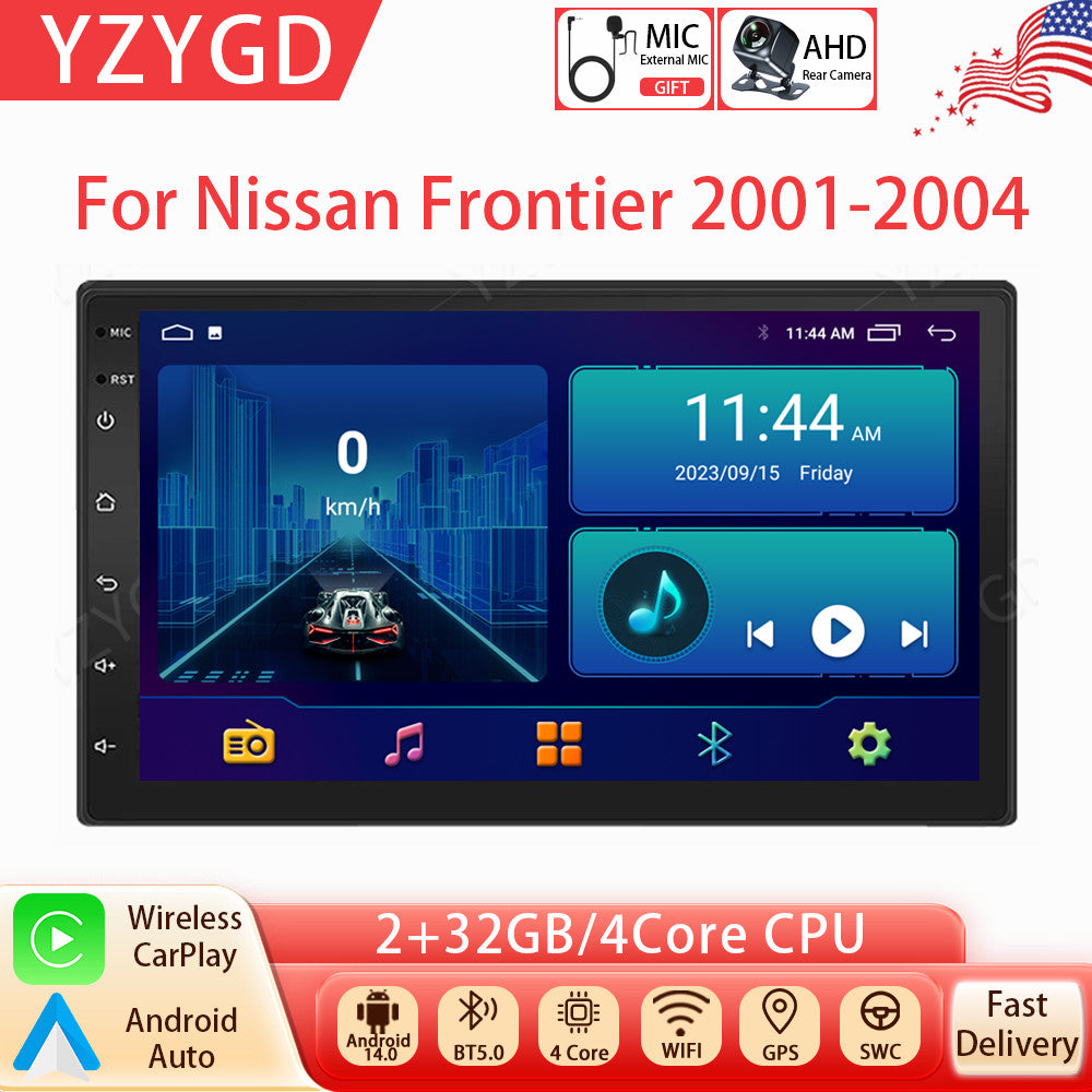 for Nissan Frontier 2001-2004 Stereo Car Radio Android Auto CarPlay GPS Screen