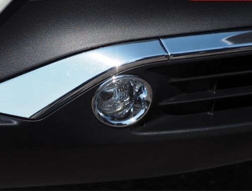 Chrome 2X Front bumper Fog Light Lamp Ring Cover Trim for Toyota Venza 2021-2023