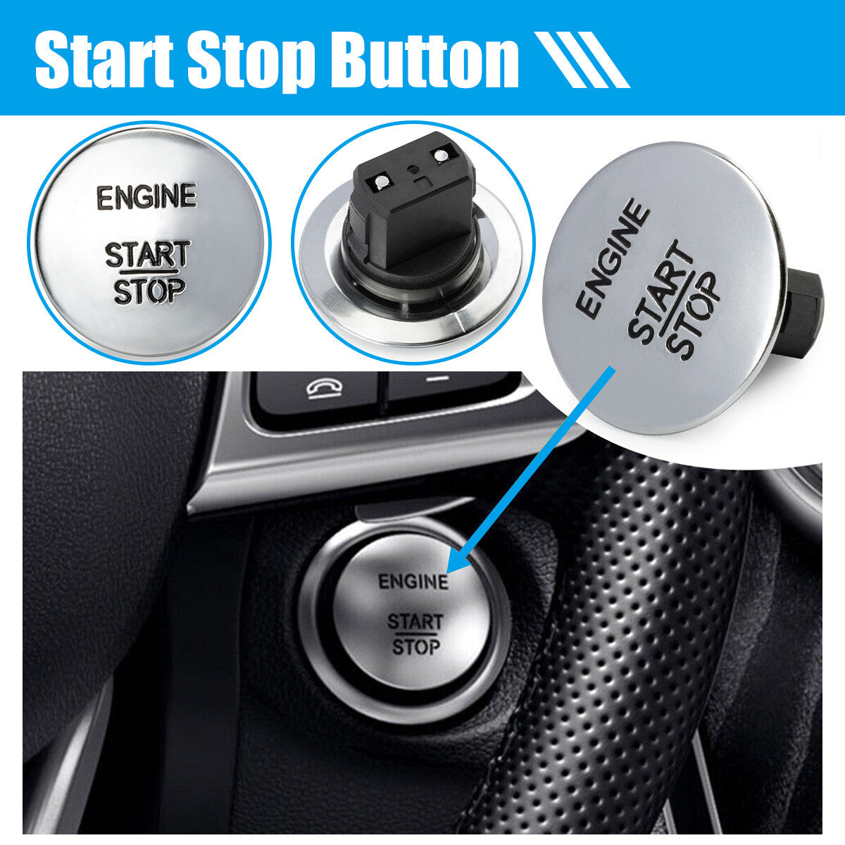 2215450714 for Mercedes-Benz Start Stop Push To Go Button Switch Keyless NEW