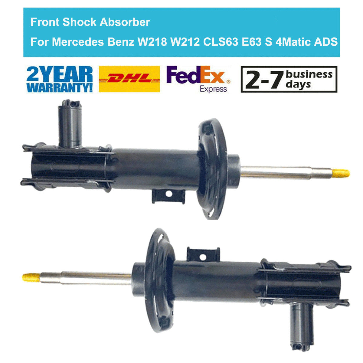 for Mercedes W212 CLS63 E63 AMG 4Matic 2014-2018 Pair Front Shock Absorber ADS