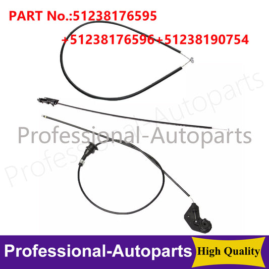 Set of 3PCS Engine Hood Release Wire Cable Fit for BMW E39 525i 530i