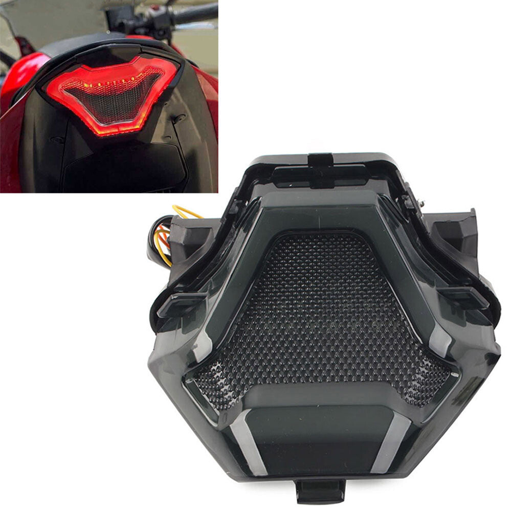 for Yamaha YZF R3 R25 MT07 FZ07 Integrated LED Tail Light Turn Signal Blue Light