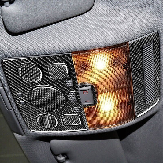 Real Carbon Fiber Car Reading Lights Panel Cover Trim for Audi A3 S3 06-2007