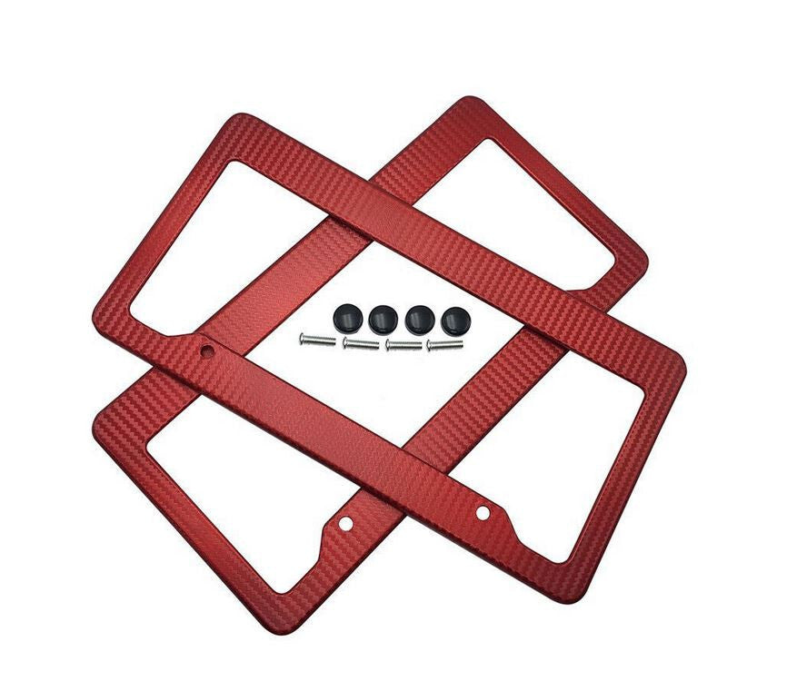 Car license plate cover, frame cover, trunk lid, red carbon, suitable for new  for ford  models
