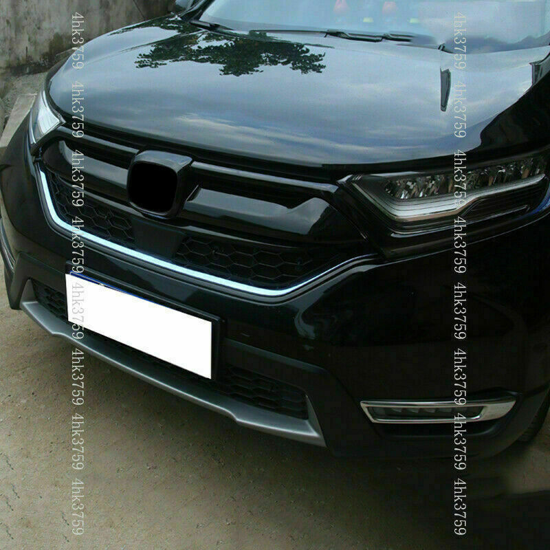 for Honda CR-V 2017-2022 Glossy Black Car Front Grille Mesh Cover Moulding Trim