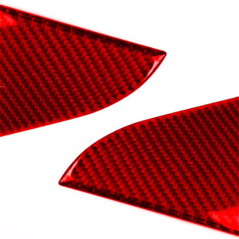 2Pcs Red Carbon Fiber Triangle Window Cover Trim for Chevrolet for Cruze 2009-2015