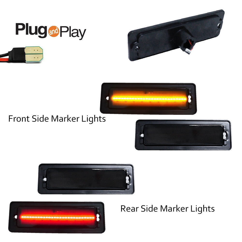 Four smoked lens bumper side marker lights for 1970, 1971, 1973, and 1974 for Chevrolet Nova