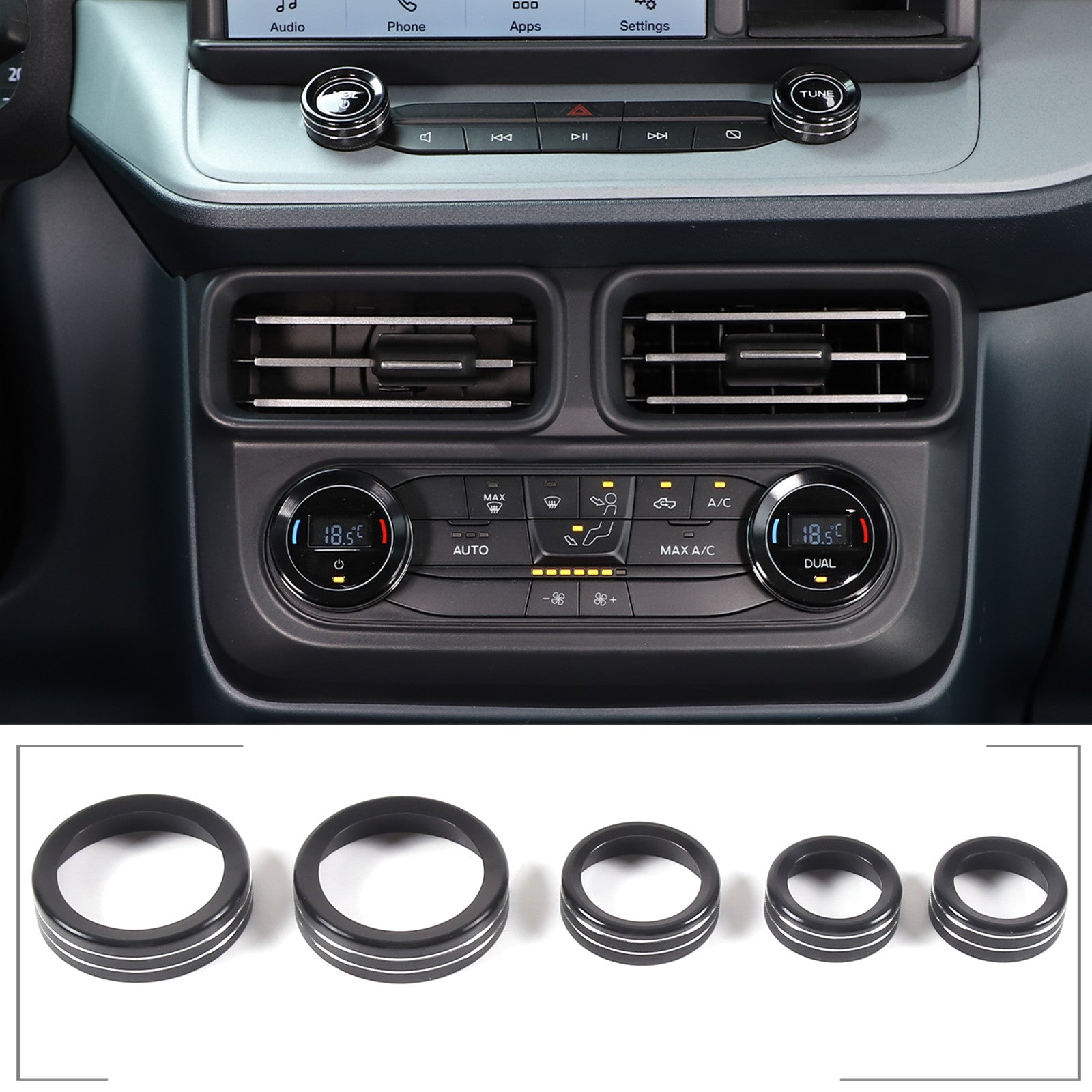 Silver interior silver alloy ignition keyhole cover for HUMMER H2 2003-08