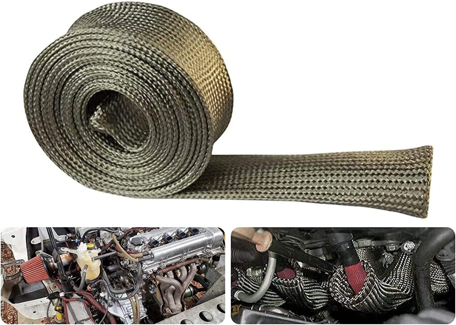 Heat insulation cover for fuel line, automatic hose, spark plug wires, and heat insulation protection cover.