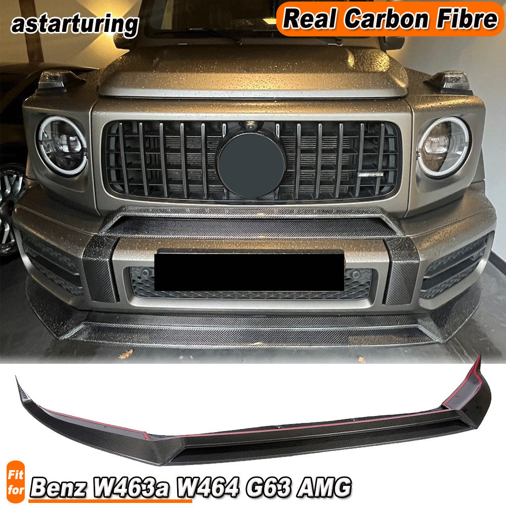 for Mercedes G-Class W463 W464 G63 19+ Real Carbon Front Bumper Lip Spoiler
