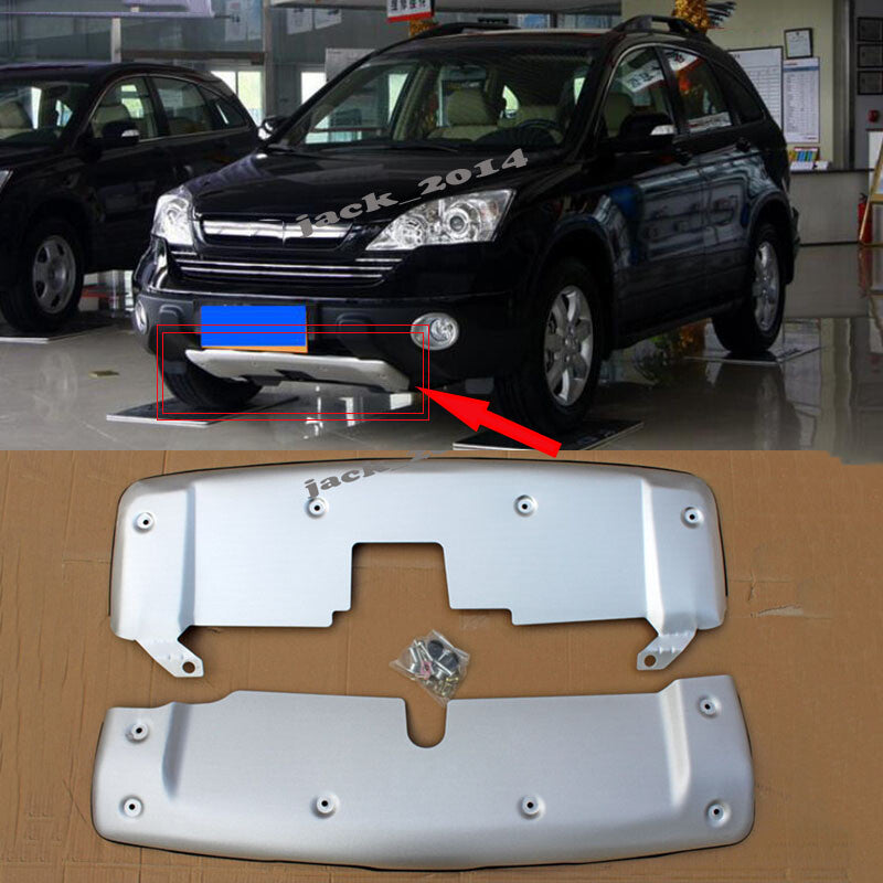 Front  Rear Bumper Protector Guard Skid Plate 2pcs for Honda CRV 2007 2008 2009