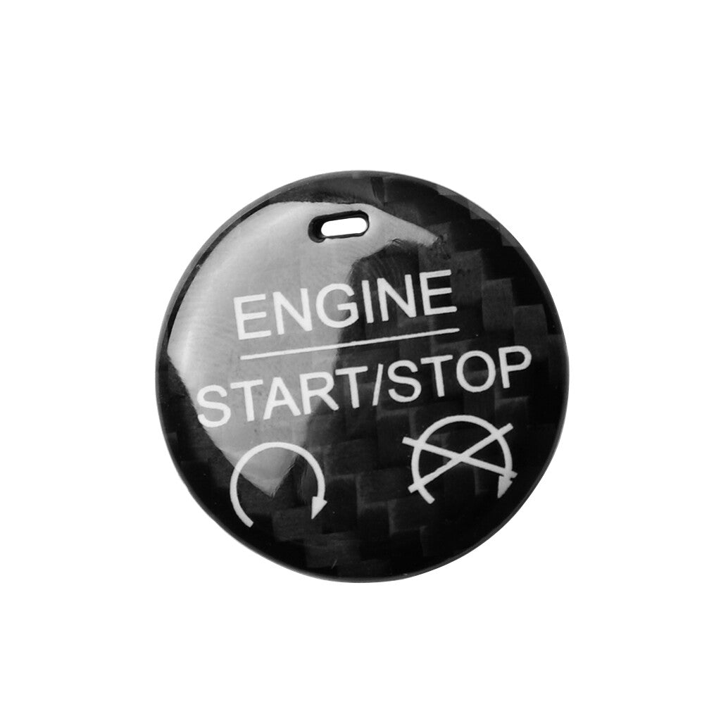 Real Carbon Fiber Engine Start Stop Button Cover Trim for Ford for Mustang 2015-2022