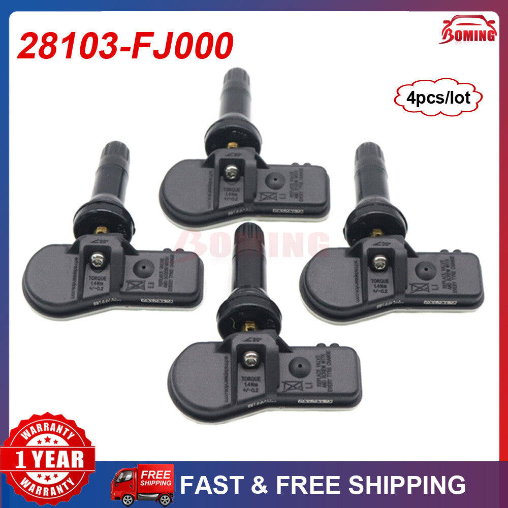 4PCS Tire Pressure Sensor Fits for Subaru Legacy Tribeca WRX WRX XV 28103-FJ000