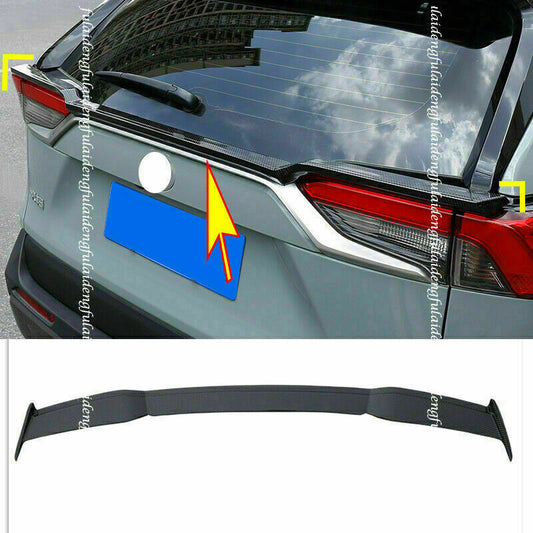 for Toyota RAV4 2019-22 Carbon Fiber Rear Trunk Spoiler Tail Middle Lid Wing Lip