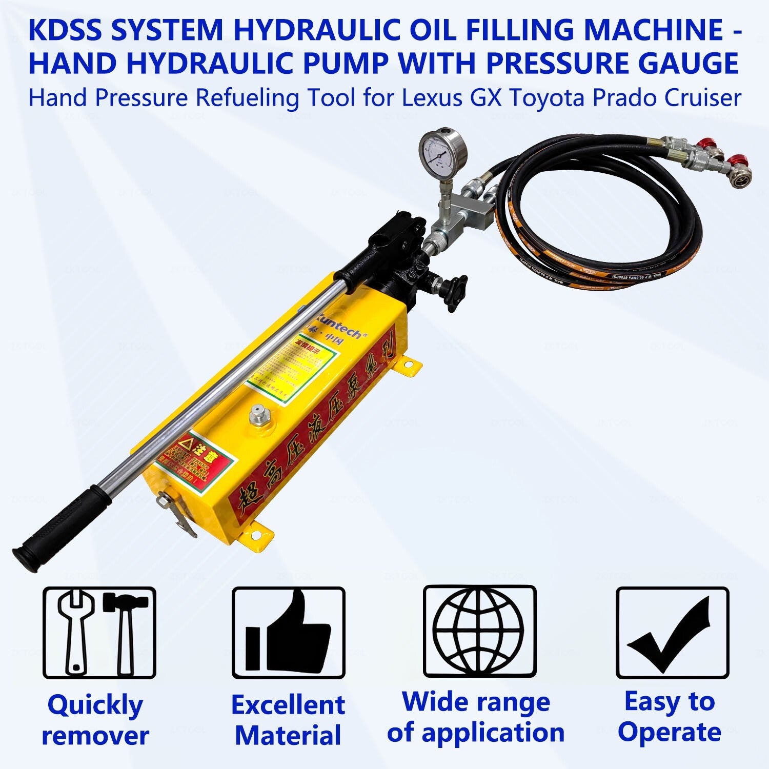 KDSS oil change machine ultra high pressure hydraulic press kit for Toyota for Lexus