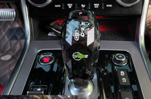 Shift Knob Head Replace Black Crystal Glas Console Gear for Jaguar E-PACE 18-20