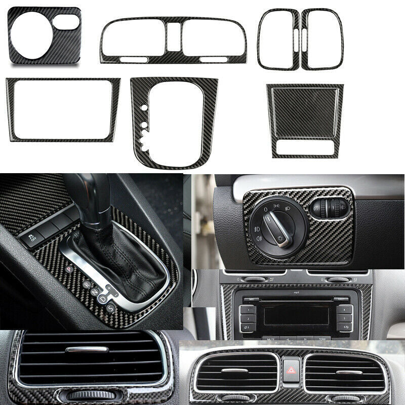 8¡Á Carbon Fiber Interior Set Kit Trim for Volkswagen for VW for Golf 6 MK6 GTI 2008-2012