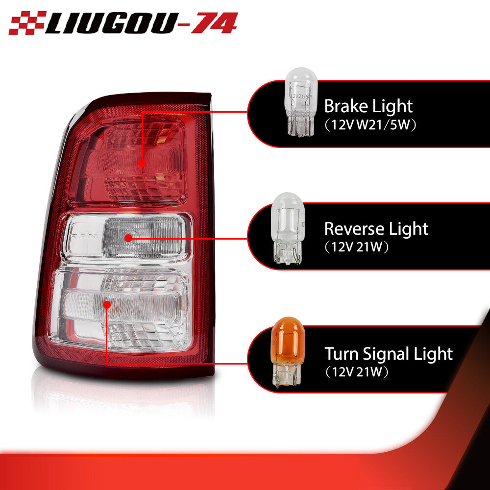All-new left-hand drive taillights suitable for 2019-2022 for Dodge for Ram 1500 rear brake taillights.