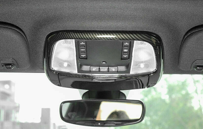 For Grand Cherokee 2011-2020 Carbon Fiber Front Reading Light Lamp Frame Cover