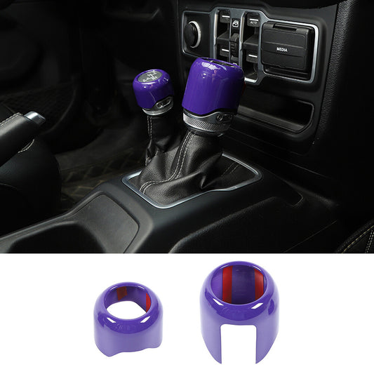 for Jeep for Wrangler JL JT 2018-22 Purple Gear Shift Knob 4WD Four Wheel Drive Trim