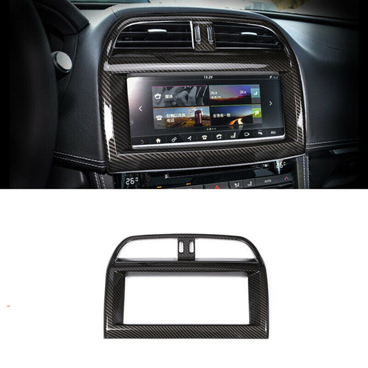 for Jaguar F-PACE 2016-2020 Carbon fiber GPS Navigation Frame Panel Trim Cover