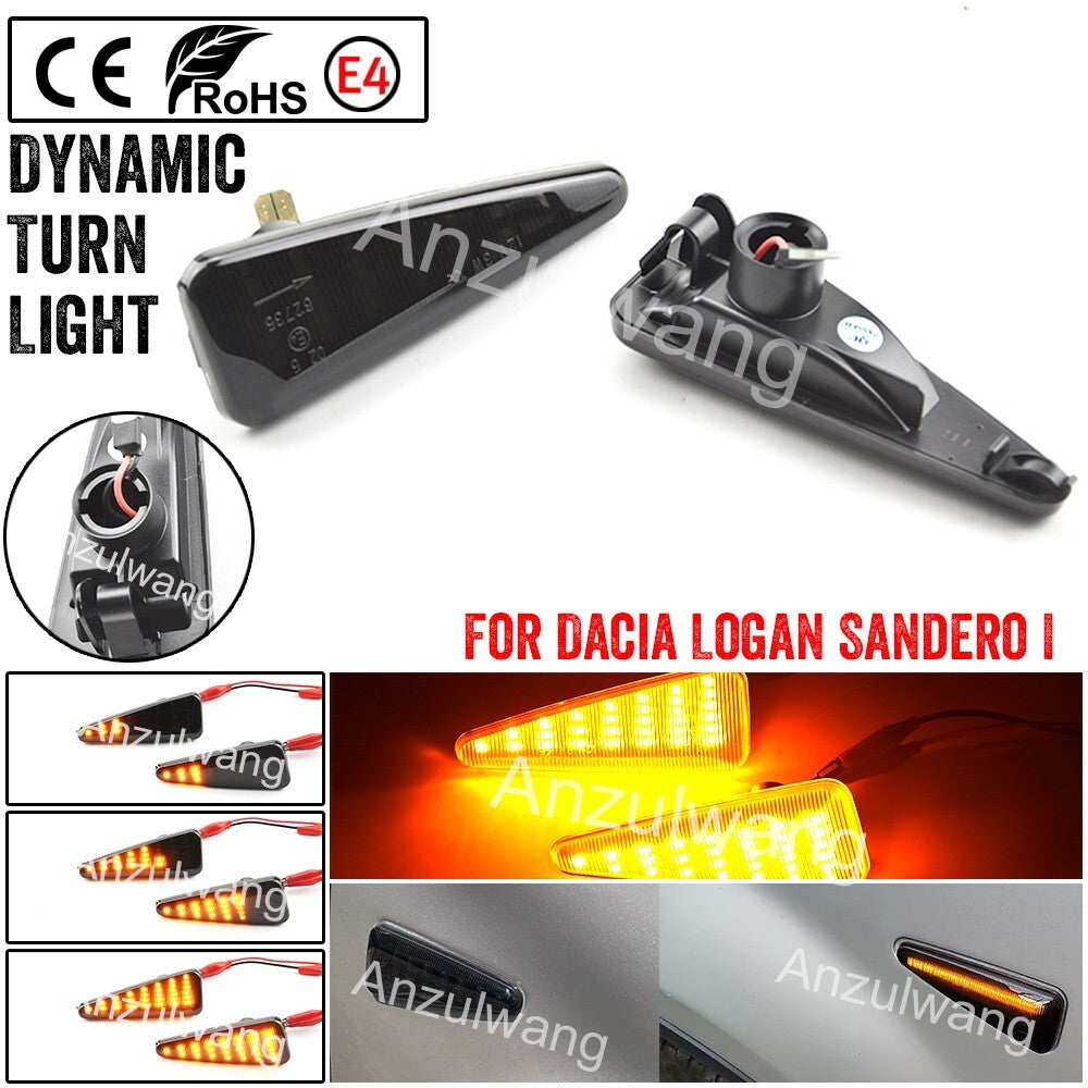 1 set LED Dynamic Side Marker Light Turn Signal Lamp For Sandero I 2008-2011