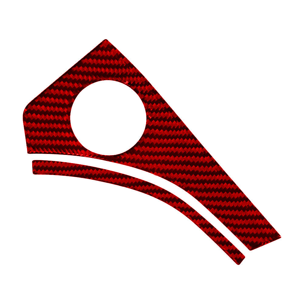 Red Carbon Fiber Engine Start Button Frame Cover Trim for Ford Explorer 2020-23