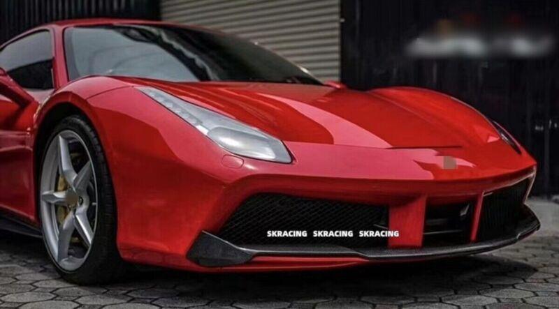 carbon fiber front bumper lip trim for Ferrari for 488 GTB Spider diffuser