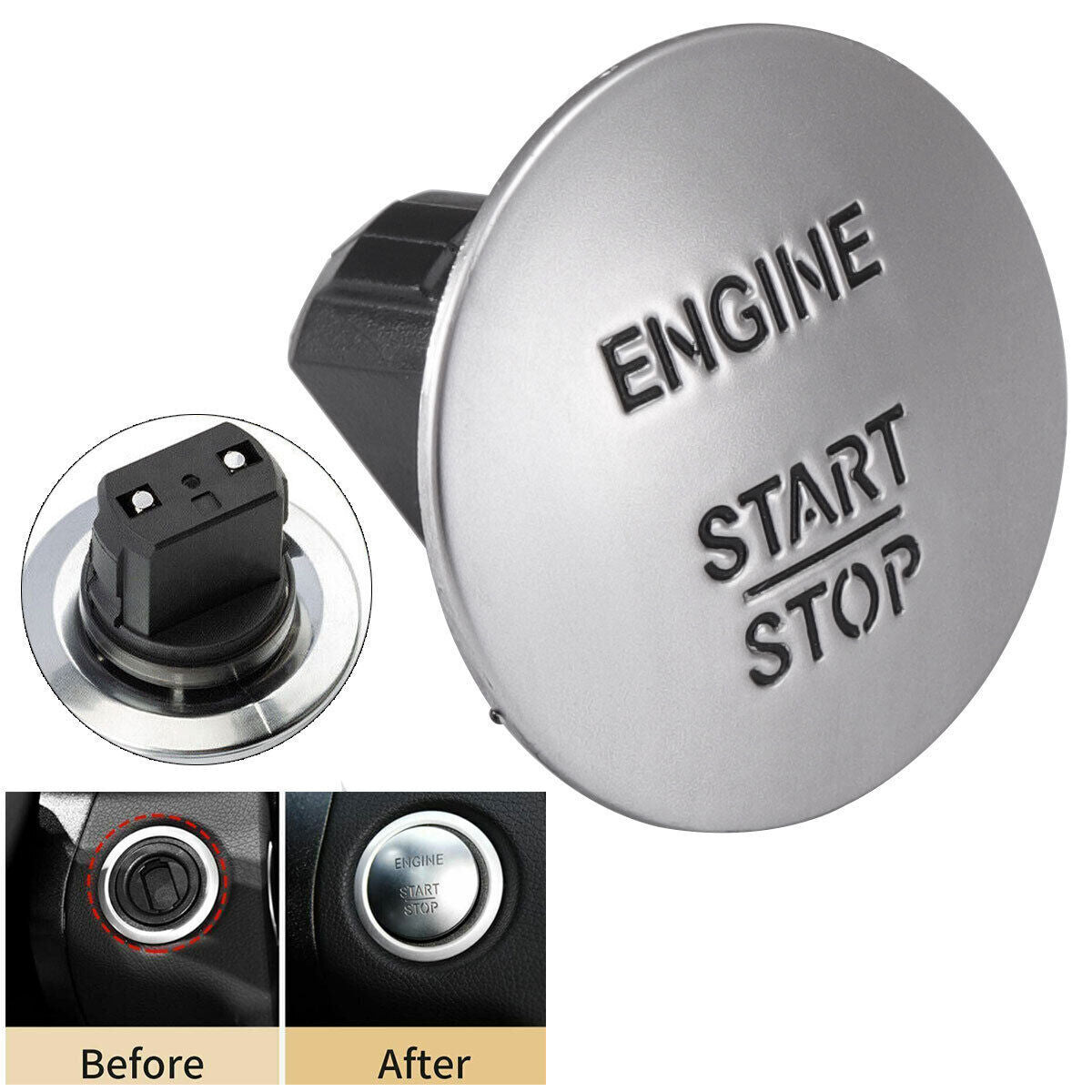 Keyless Engine Start To Stop Push Go Button Ignition Switch for Mercedes-Benz