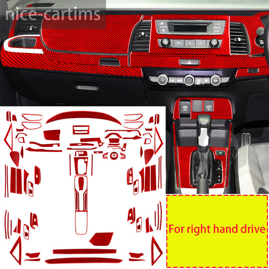 98Pcs Red Carbon Fiber for Honda Fit 2020+ RHD Exterior Indicator Full Set Trim