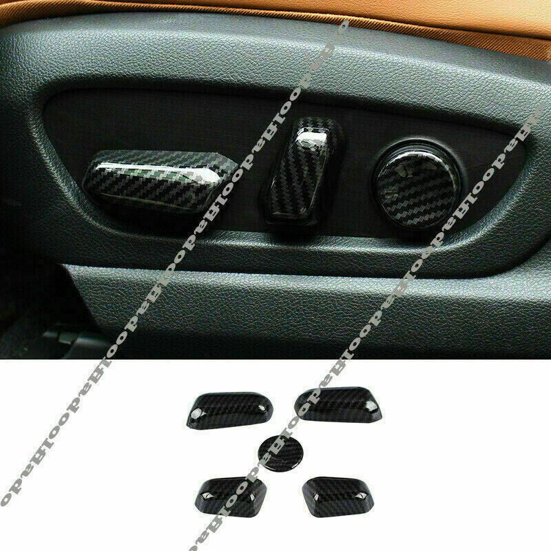 5Pcs for Lexus UX 200 250h 2019-2022 Carbon Fiber for Seat Adjust Button Cover Trim