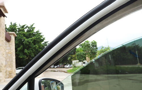 Window Visor Shades for Volkswagen for Tiguan Silver Steel Sun Rain Guard 2017-2021
