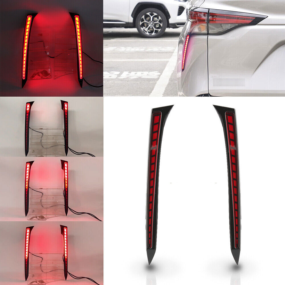 2Pcs LED Rear Bumper Light Brake Signal Lamp Repair for Toyota for Sienna 2021-2023
