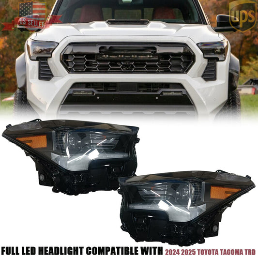 for Toyota Tacoma TRD 2024-2025 FULL LED Headlight Assembly Driver Passenger