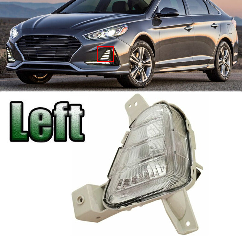 Left Fog Lamp Daytime Running Lights 1Pcs for Hyundai SONATA 2018-2019