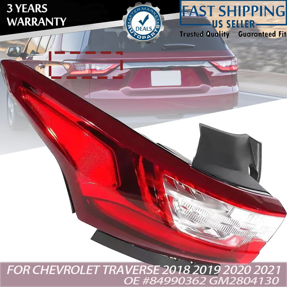 For 2018 - 2021 for Chevrolet Traverse Led Tail Light Lamp Left Driver Side 84990362
