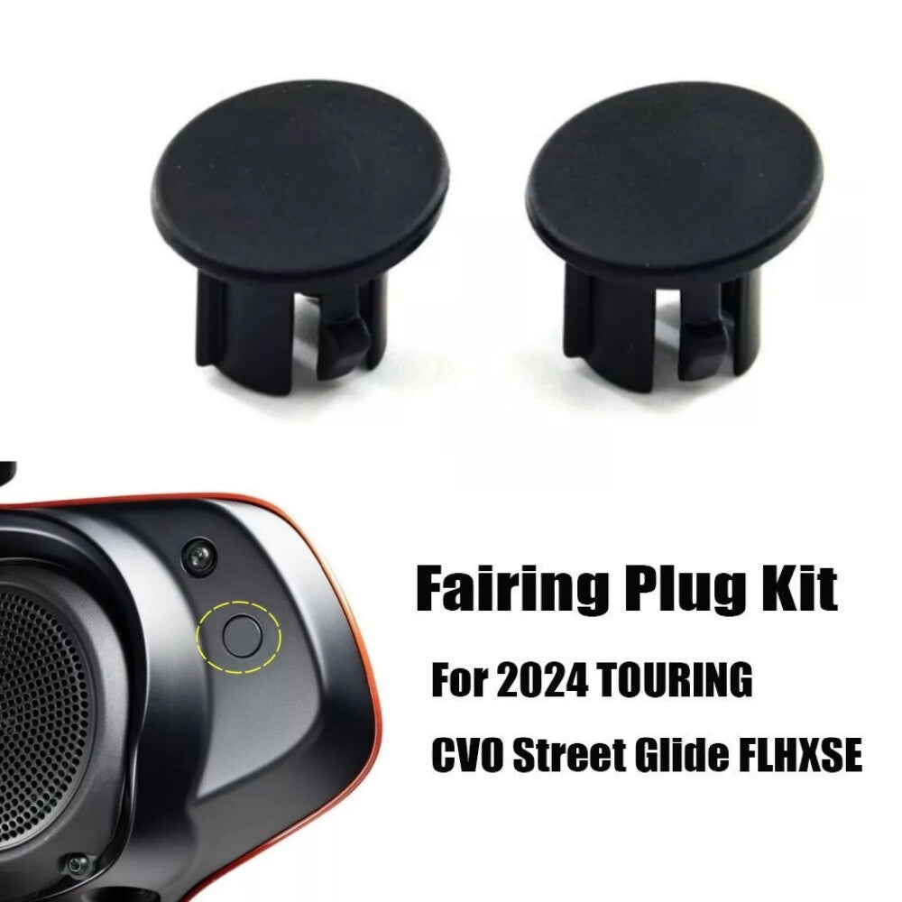 Black Inner Fairing Mirror Plugs for Harley Street Glide FLHX FLHXSE 2023 2024