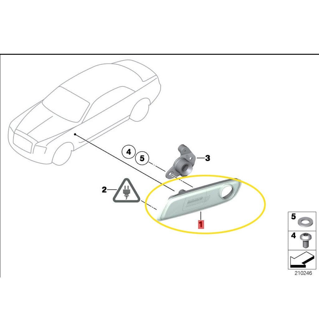 Width indicator kit for Rolls-Royce for Ghost Wraith Dawn OEM63147201193 63147201194