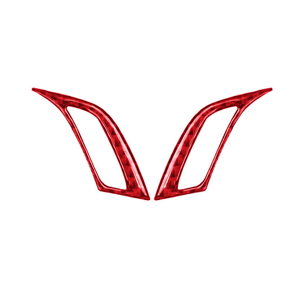 2Pcs Red Carbon Fiber Side Air Vent Outlet Cover Trim for BMW X1 F48 2016-2018