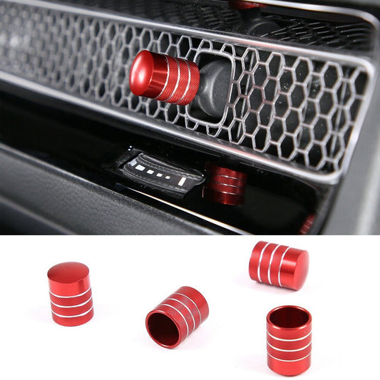Alloy Red Air Conditioner Adjust Switch Knob Trim for Honda for Civic 11th 2022-2023