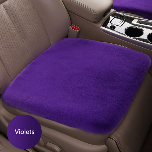 1x Car for Seat Cover Front Cushion Plush Soft Comfort Pad Protector Mat Warm Purple