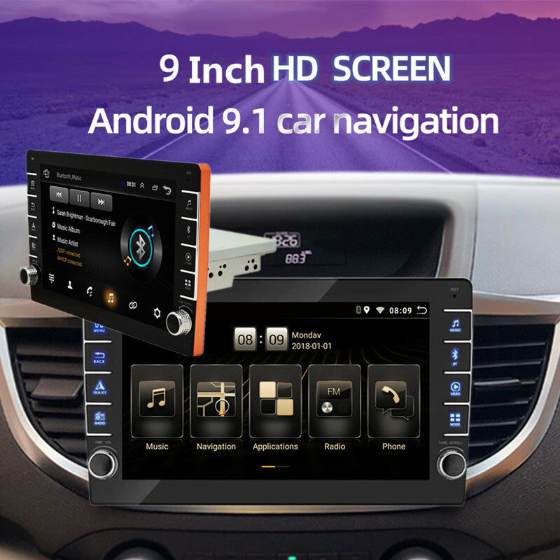 9inch Car Stereo Radio Mirror Link Touch Screen Button Knob GPS Wifi Navigatioon