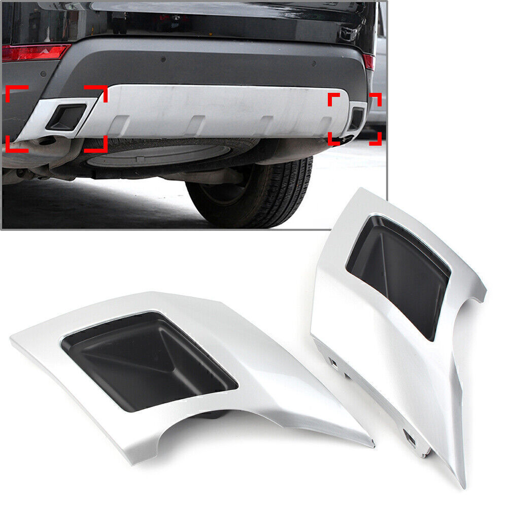Fit for Land Rover Discovery 5 2017-21 20 2x Silver Tail Exhaust Cover Trim LH RH
