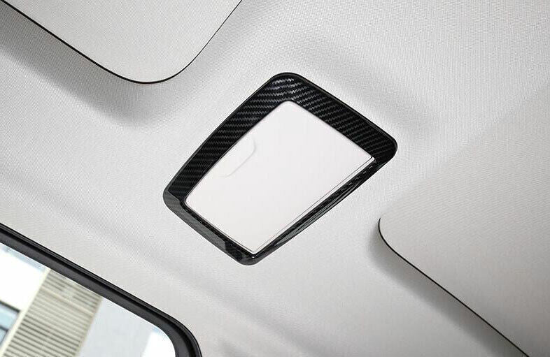 for BMW 5 Series 2018-2021 2022 ABS Carbon Fiber Rear Makeup Mirror Frame Trim