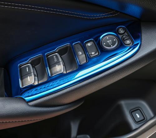 Blue Steel Window Lift Panel Switch Cover Trim Car for Honda Accord 2018-2022 4X