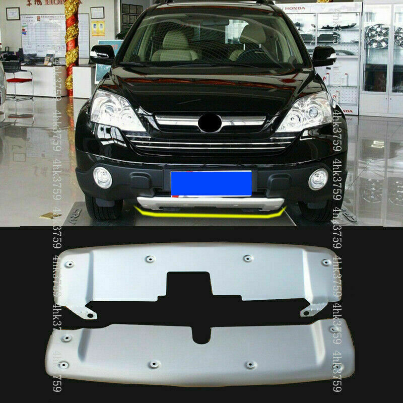 for Honda CRV 2007-09 Silver Alloy Frontrear Bumper Skid Protector Guard Plate