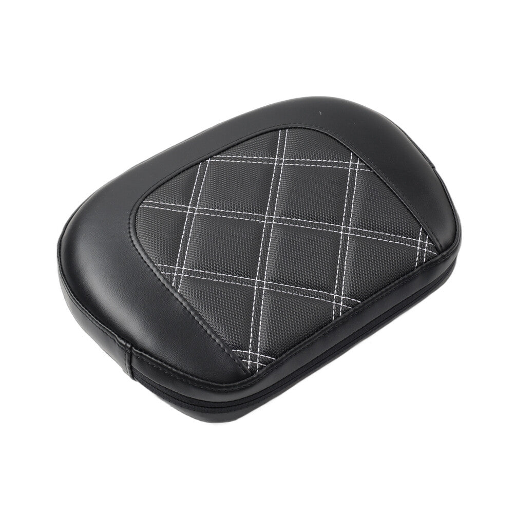 White Stitching Passenger Sissy Bar Backrest Pad for Harley Electra Road Glide
