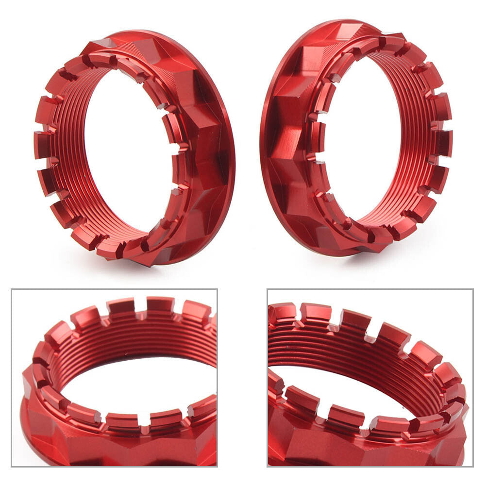 Rear Wheel Axle Nut Fit for Ducati V4 1098 1198 1199 1299 Diavel 2pcs Red Motorcycle
