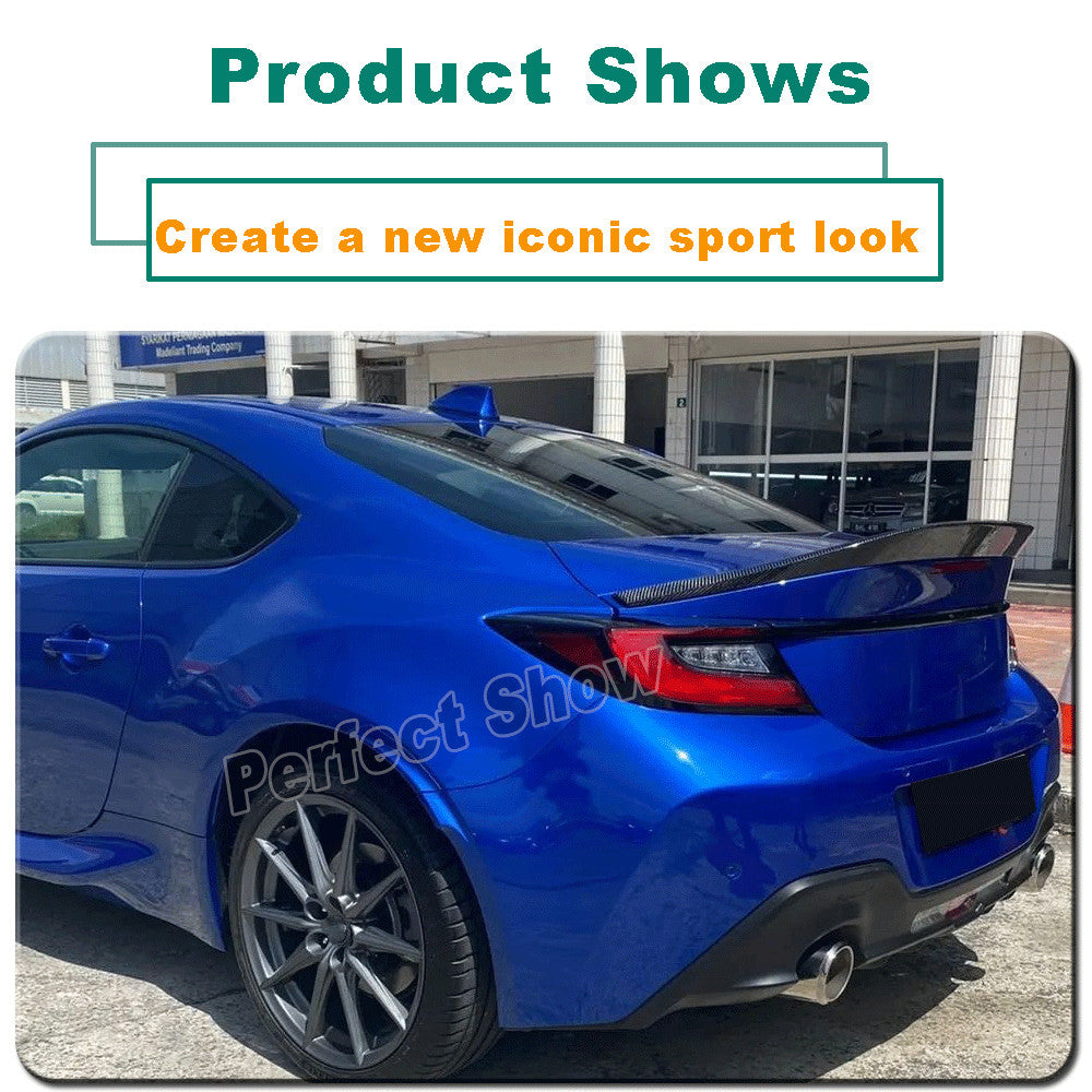 for Subaru BRZ for Toyota GR86 2022-2024 REAL CARBON Rear Ducktail Spoiler Wing Lip