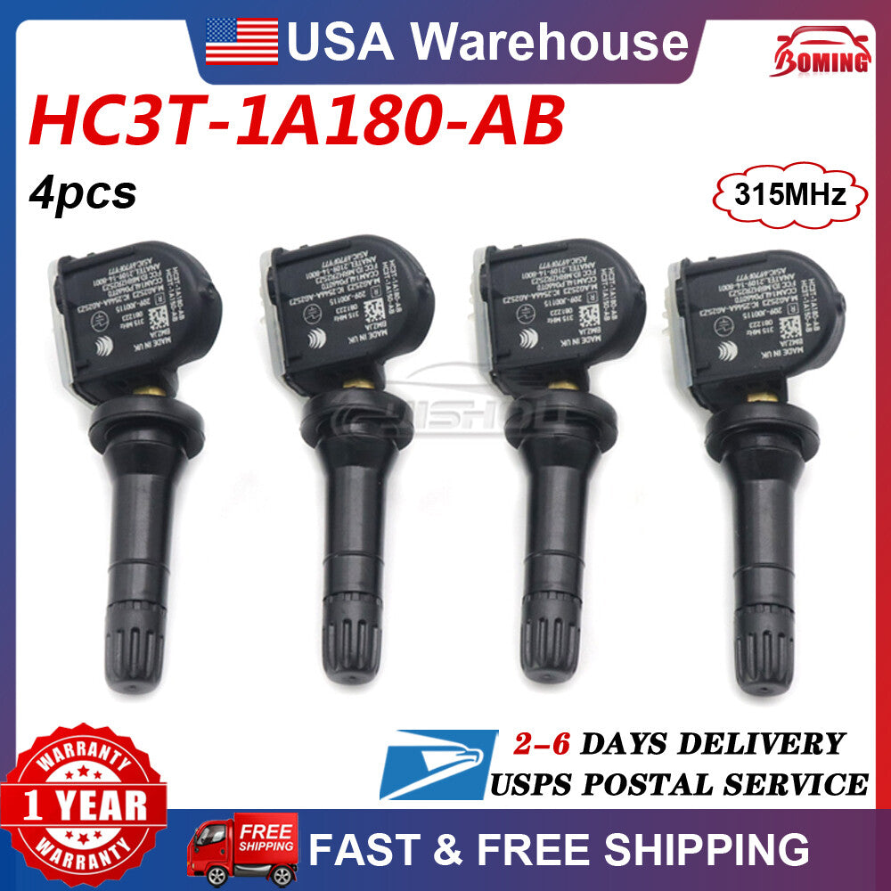 Set 4 TPMS Tire Monitor Pressure Sensors for Ford Fusion for Lincoln #HC3T-1A180-AB
